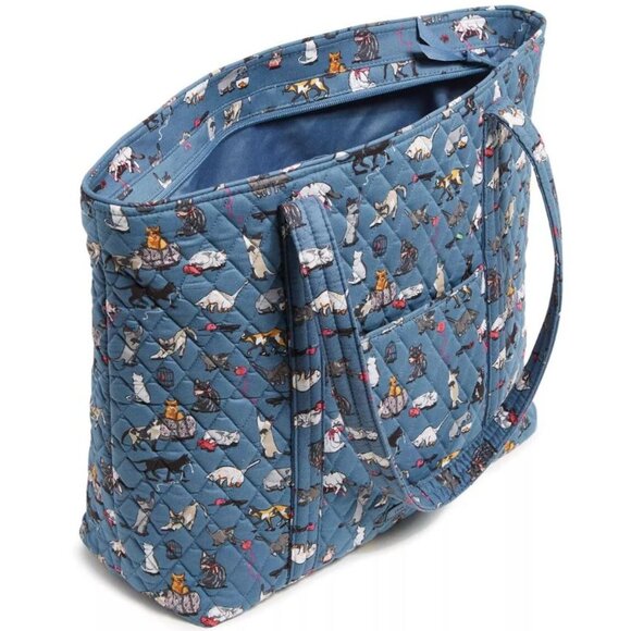 NWT Vera Bradley Cat's Meow Carry On Travel Bag Zip Top Large Tote - Picture 2 of 7